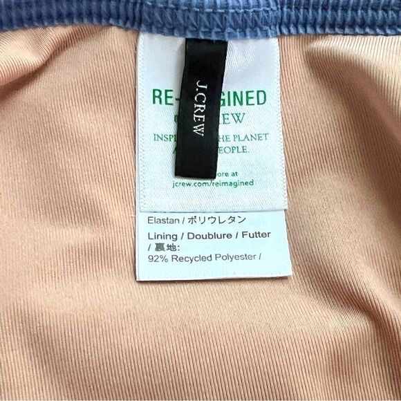 NWOT New J. crew Ribbed One Strap One Piece Swimsuit 0 Retro Blue Clean Lines - Picture 9 of 14